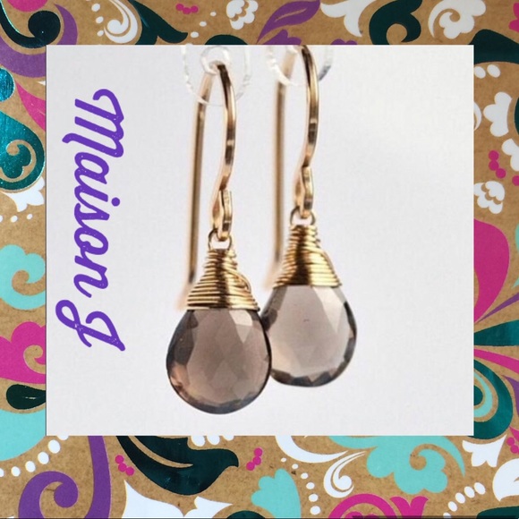 π π Smoky quartz earrings π - Picture 2 of 5